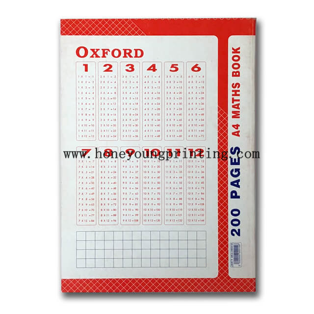 Cahier Mathématiques Quadrillé 10x10 200 Pages A4 21x29.7cm 