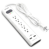 Surge Protector 5 Outlets 2 Smart USB Ports White