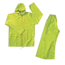 High quality green pvc rain suit rain wear waterproof