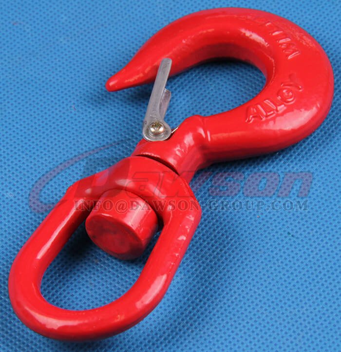 Gancho girat&oacute;rio G80 grau 80 com trava de seguran&ccedil;a para eleva&ccedil;&atilde;o