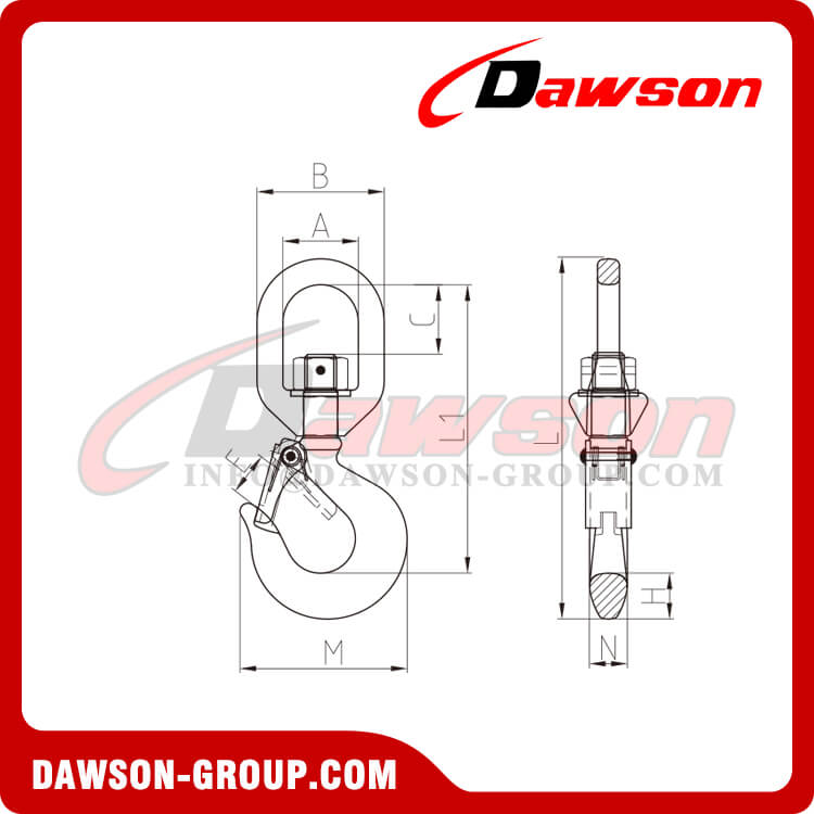Gancho de polipasto giratorio DS795 - Dawson Group Ltd. - Fabricante, proveedor de China