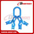 DS1068 G100 مجموعة الوصلة الرئيسية 6-16 مم + خطاف إمساك العين G100 مع ملحق Clevis لضبط طول السلسلة × 4