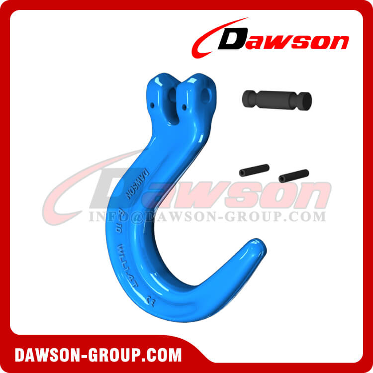 Grade 100 Forged Steel Clevis Foundry Hook, G100 Clevis Type Large Opening Hook - Dawson Group - China Supplier グレード 100 鍛造鋼クレビス鋳造フック、G100 クレビス タイプ大開口フック - Dawson Group - 中国サプライヤー