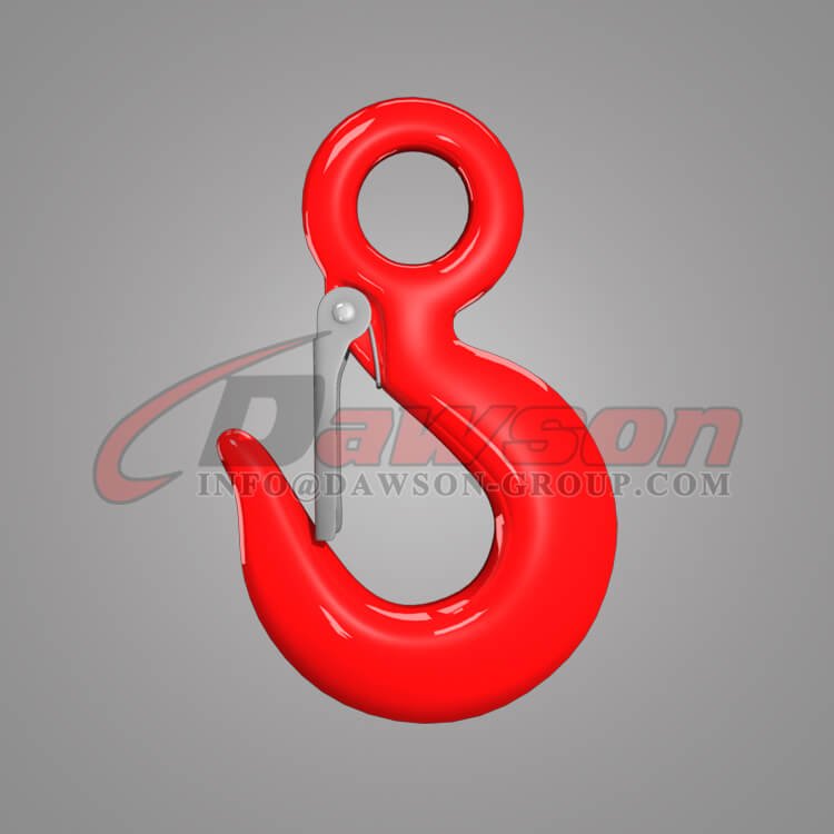Gancho para eslinga con ojo de grado 80 con pestillo, Gancho para eslinga con ojo de acero de aleaci&oacute;n G80 para eslingas de cadena - Dawson Group Ltd. - Fabricante de China