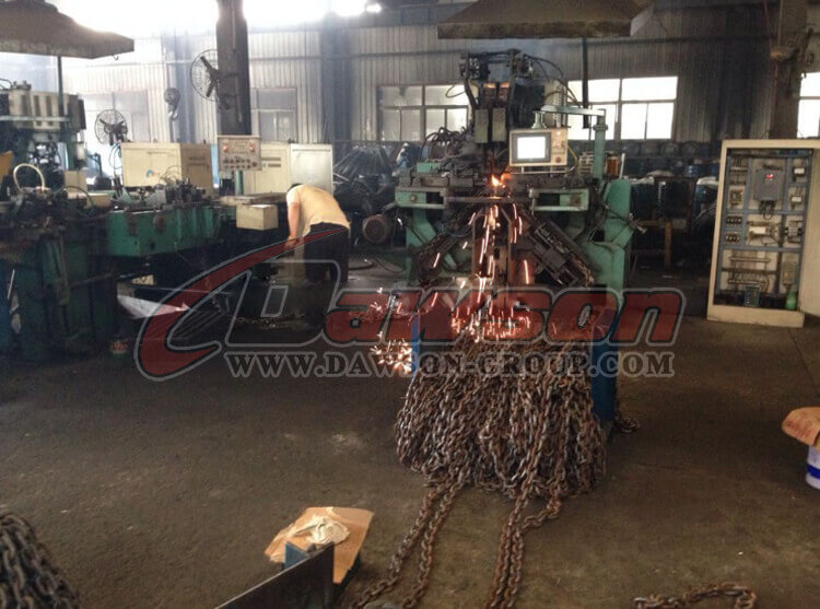Oficina de trabalho mostra corrente de elo longo para pesca grau 80 / corrente de pesca soldada em a&ccedil;o pintado G80 - Dawson Group Ltd. - Fabricante, fornecedor, f&aacute;brica na China