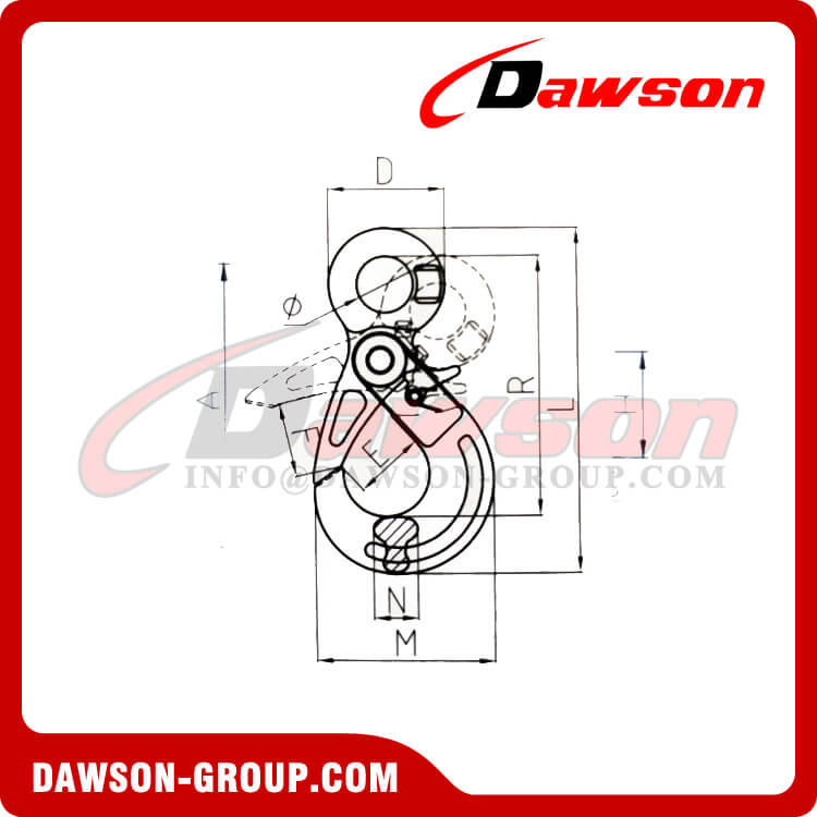 Gancho autoblocante de ojo DS1005 G100 - Dawson Group Ltd. - Fabricante, proveedor y f&aacute;brica de China