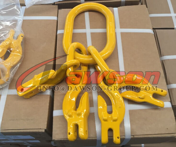Conjunto de elo mestre G100 com gancho de 4 garras - Dawson Group Ltd.