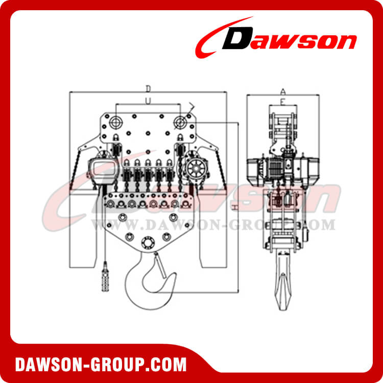 ЭЛЕКТРИЧЕСКАЯ ЦЕПНАЯ ТАЛЬ 30-50Т ДЛЯ СТРОИТЕЛЬНЫХ ПОДЪЕМНИКОВ - DAWSON GROUP LTD.- КИТАЙСКИЙ ПРОИЗВОДИТЕЛЬ ПОСТАВЩИК, ЗАВОД