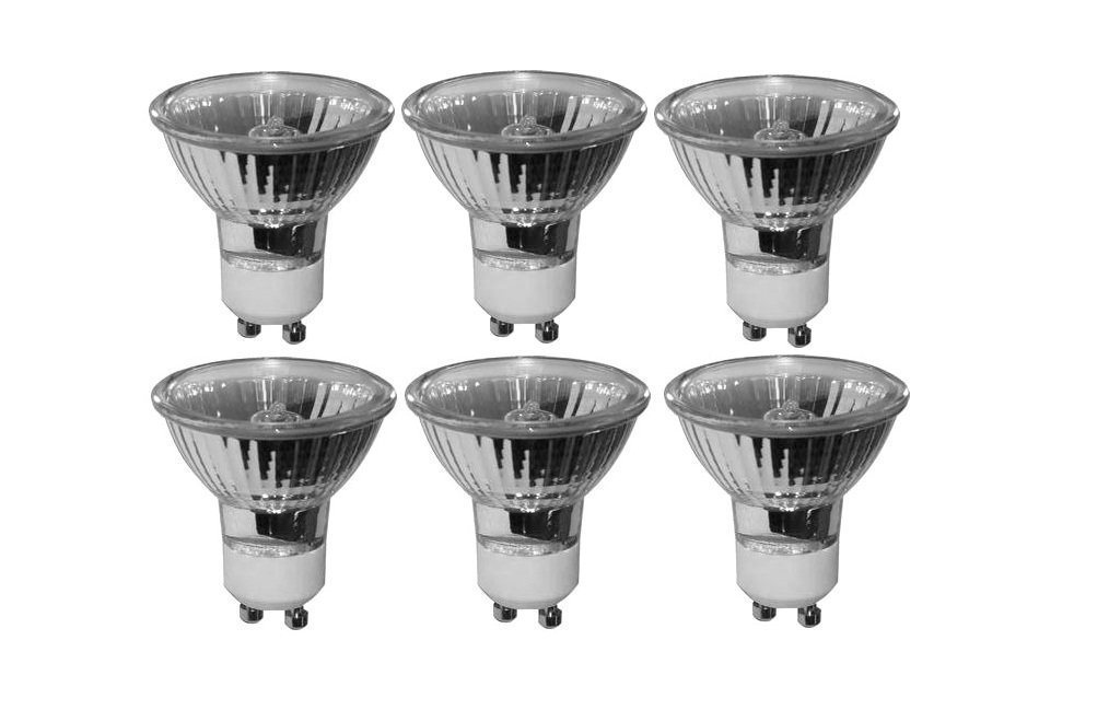 Best Sellertriangle Bulbs 50 Watt, GU10 Base, 120 Volt, MR16 with UV Glass Cover, Halogen Flood Light Bulb, Q50MR16/FL/GU10