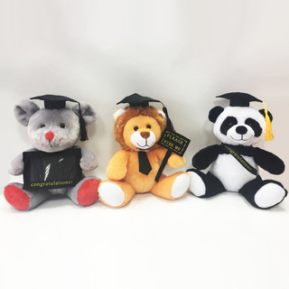 Stuffed Graduation Animal Mouse Lion And Panda Plush