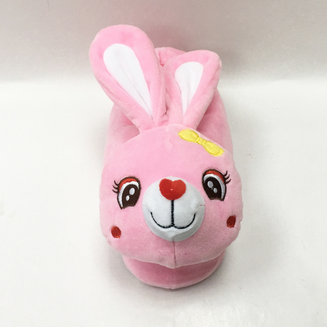 Cute Rabbit Shaped Plush Kids Animal Slippers