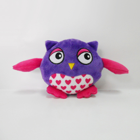 New Plush Owl Shaped Sound Chew Squeaker Interactive Pet Toy