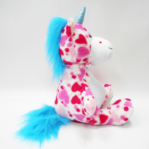 Colorful Toy Unicorn Plush Animal Stuffed Unicorn Toys with Blue Tail