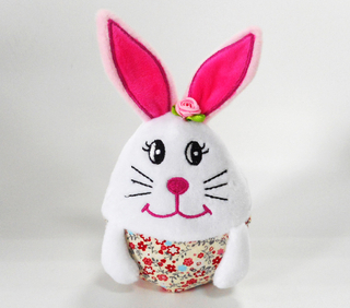 Super Soft Easter pink Rabbit Shape Stuffed Egg Toys 