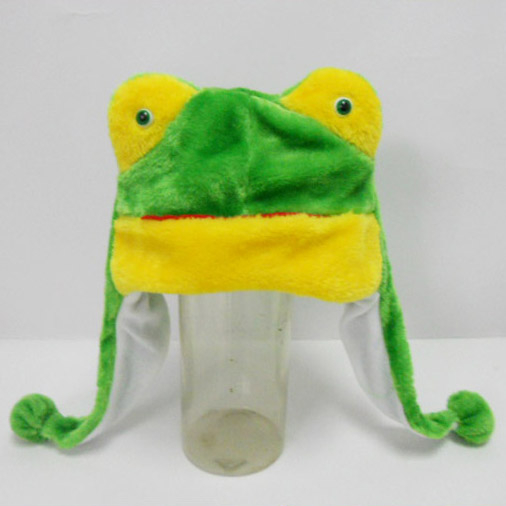 Soft Plush Toy Frog Winter Hat for Kids