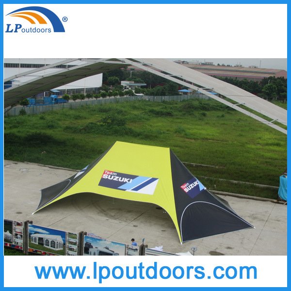 14X19米户外铝制星形遮阳帐篷，带中国制造商标志印刷 - LP Outdoors