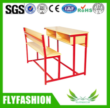 Wooden Double Combo School Desk and Chair (SF-37D)