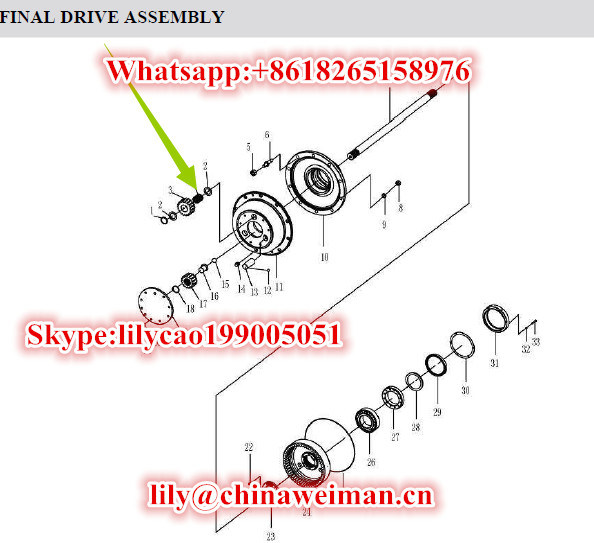 Sdlg LG956 LG958 LG968 Wheel Loader Parts Needle Roller GB309-5*45-Gcr15 4090000004
