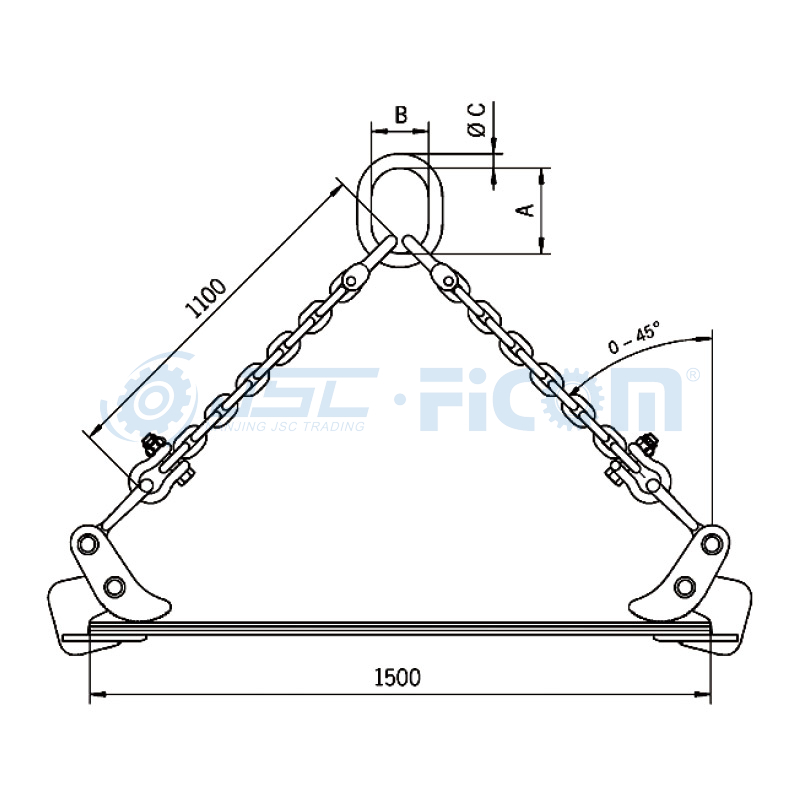 Horizontal Lifting Clamp, Item Code: 106### (Capacity: 1000-10000 kg)