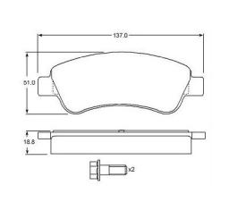 Brake pad for CITROEN