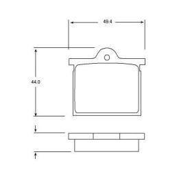 Brake pad for CITROEN