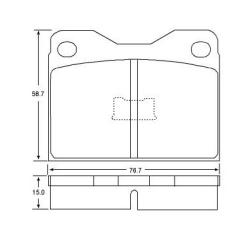 Brake pad for PEUGOET