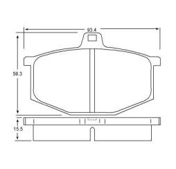 Brake pad for RENAULT