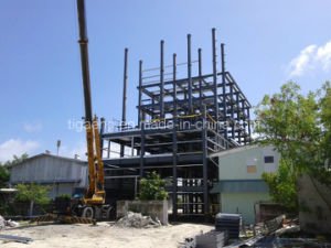 Almac&eacute;n grande de la estructura de acero de la vertiente del edificio prefabricado industrial del dise&ntilde;o