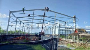 Atelier pr&eacute; con&ccedil;u de structure m&eacute;tallique de projet de Grand-Envergure