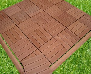 Decking compos&eacute; en plastique en bois ext&eacute;rieur de PE/anti tuile UV de WPC DIY