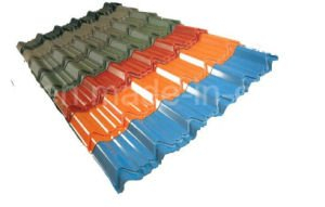 Toiture ondul&eacute;e color&eacute;e par feuille en m&eacute;tal de tuile en acier de toiture de fer de PPGI/PPGL