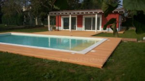 Panneau compos&eacute; de plastique en bois imperm&eacute;able &agrave; l'eau de Decking de WPC pour la piscine