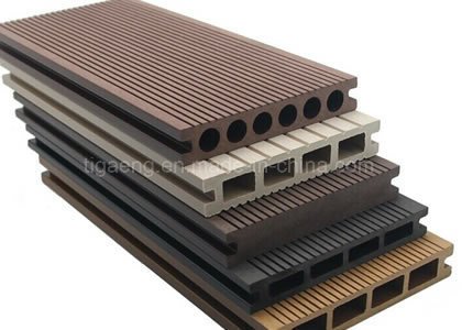 Decking antid&eacute;rapant de WPC DIY de PE en bois carr&eacute; imperm&eacute;able &agrave; l'eau de tuile