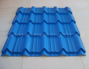 Azulejo de azotea revestido del metal de la hoja PPGI/PPGL del material para techos del cinc de la ondulaci&oacute;n