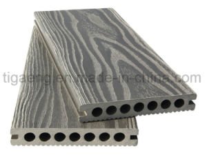 Suelo al aire libre s&oacute;lido del Decking de la Anti-Grieta f&aacute;cil WPC de la limpieza