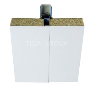 Tipo tarjeta acanalada de los paneles de emparedado de la azotea de las lanas de roca