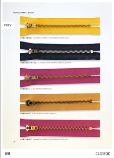 Metal zipper