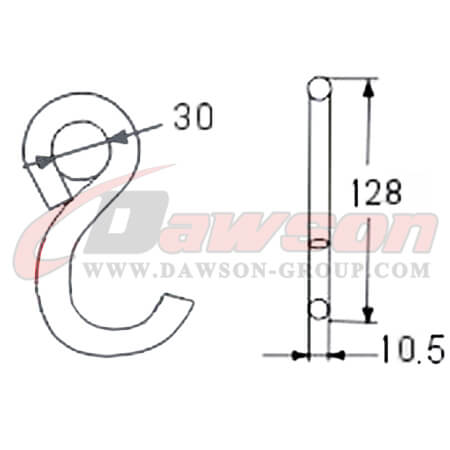 DSWHS004 プラスチック コーティングを施した S フックの図面 - Dawson Group Ltd. - 中国メーカー、サプライヤー、工場