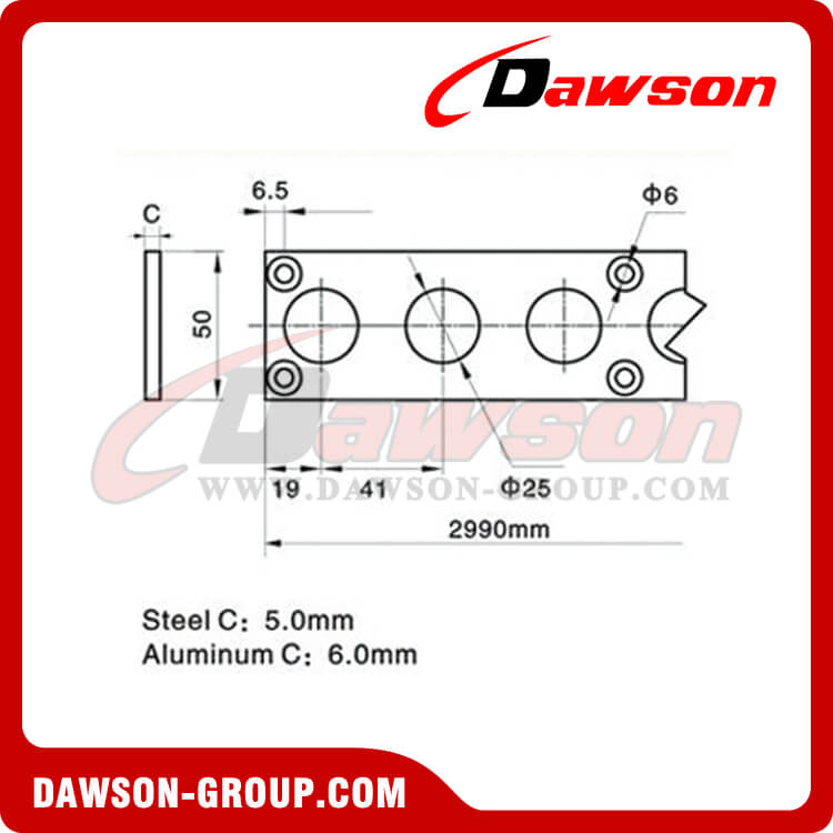 Pista tipo O de aleaci&oacute;n de aluminio PO2990 - Dawson Group Ltd. - Fabricante, proveedor y f&aacute;brica de China