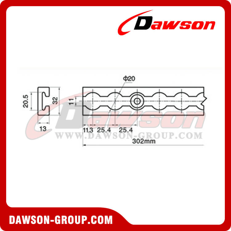Riel tipo aleaci&oacute;n de aluminio ST12-1 - Dawson Group Ltd. - Fabricante, proveedor y f&aacute;brica de China