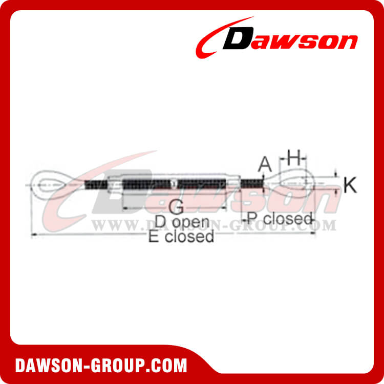 TENSOR GOTA FPRGED OJO Y OJO TIPO EE. UU. - DAWSON GROUP LTD.- FABRICANTE, PROVEEDOR, F&Aacute;BRICA DE CHINA