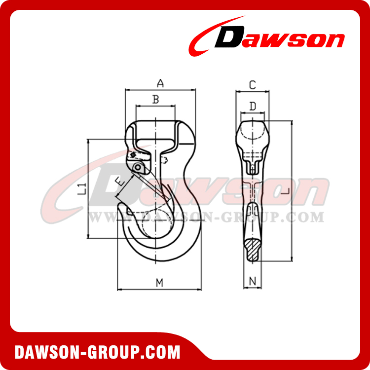 Gancho de eslinga sint&eacute;tico DS1043 G100 para eslingas de elevaci&oacute;n - Proveedor del fabricante de China - Dawson Group Ltd.