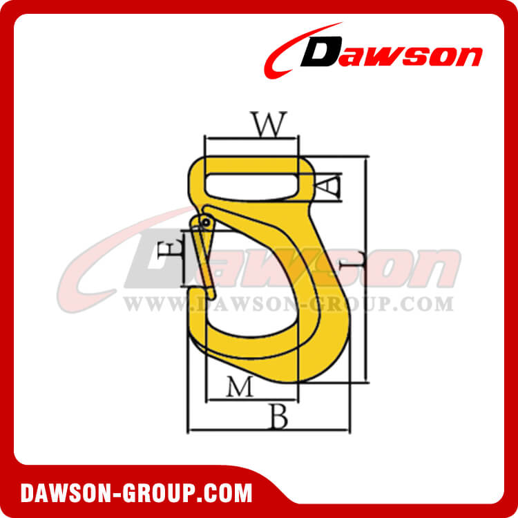 DS090 GANCHO DE ESLINGA PARA CORREAS DE OJOS G80 - DAWSON GROUP LTD.- FABRICANTE, PROVEEDOR, F&Aacute;BRICA DE CHINA