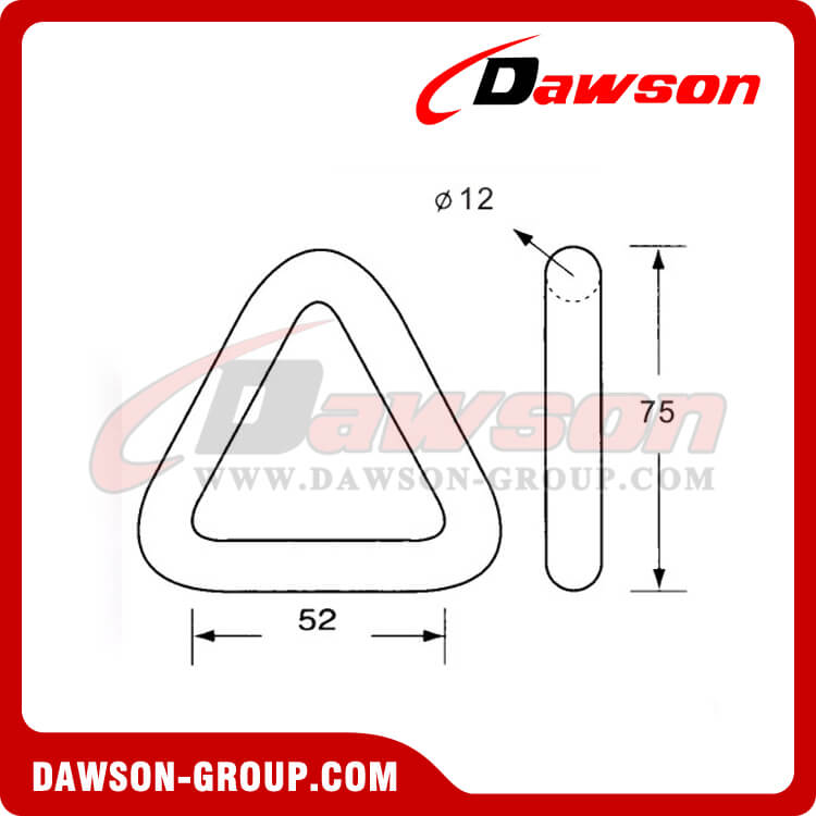 DSDR50503 B/S 5000KG/11000LBS 5T Anillo triangular Delta galvanizado