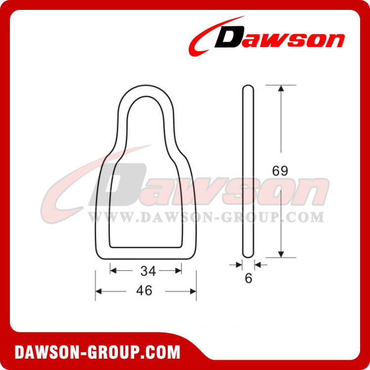 DSWH3501 B/S 800 кг/1760 фунтов Проволочный крюк