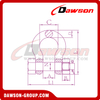 DS756 درجة G8 T8 5/16 ''-2'' تكبل من نوع سبيكة مقوسة من النوع الترباس، تكبل مرساة مع دبوس أمان