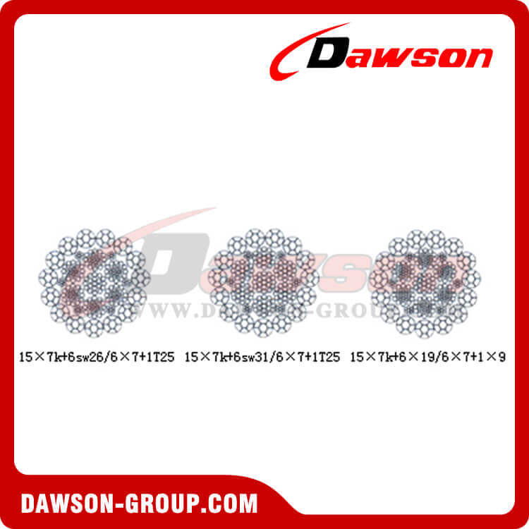 Construcci&oacute;n de cable de alambre de filamento de compactaci&oacute;n (15 &times; 7K + 6SW26/6 &times; 7 + 1T25) - Dawson Group Ltd. - Fabricante, proveedor y f&aacute;brica de China