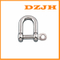 Straight D Shackle 316 stainless with Captive Pin