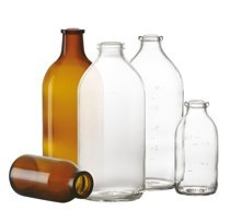 50 ml infusion vial, clear, type II moulded glass