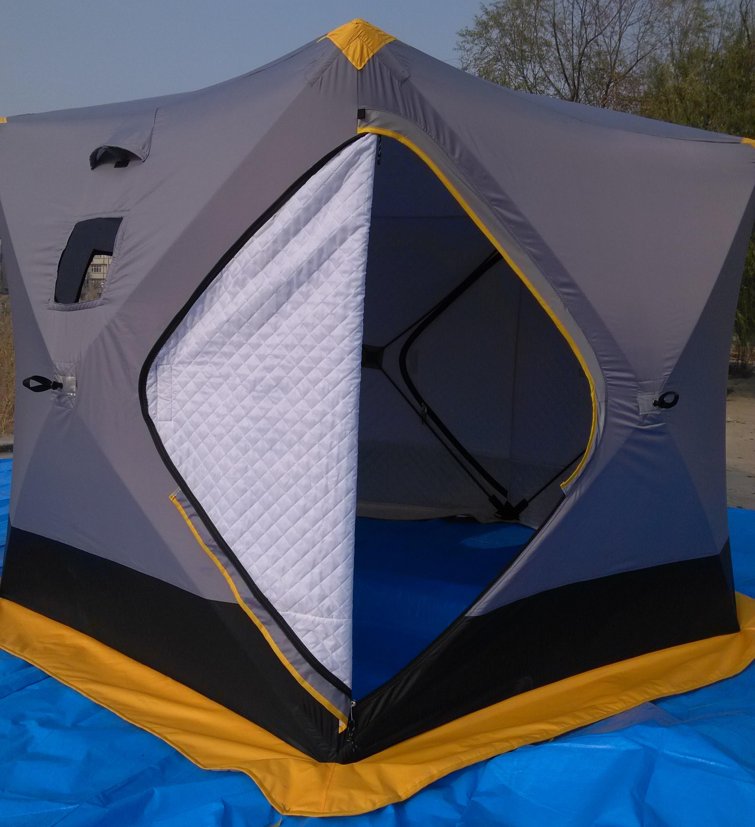 Pop up five Sided Insulated Ice Shelter for Ice fishing tent add cotton